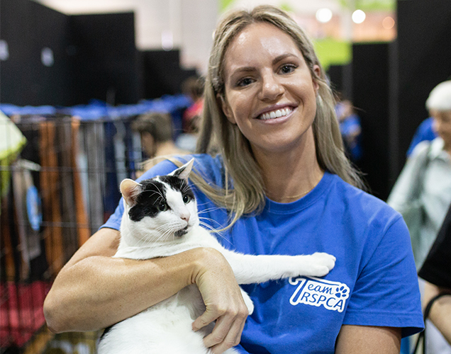 RSPCA Ambassador Emily Seebolm Visiting Pop Up Adoption